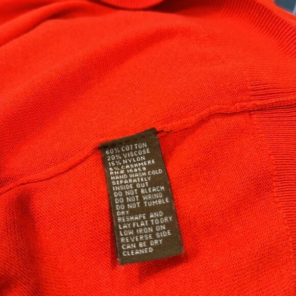 J.McLAUGHLIN SWEATER. XL ORANGE. - Picture 6 of 7